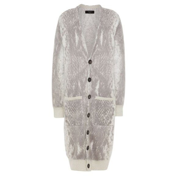 AMIRI Wool and Cashmere Blend V-Neck Cardigan - Picture 1 of 12